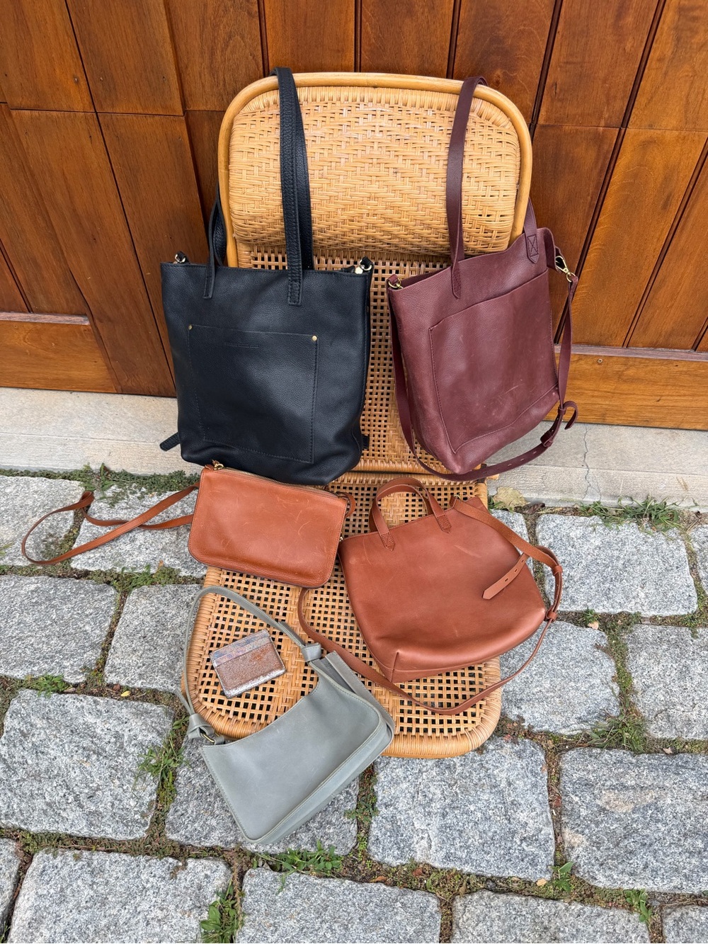 ✨🤎MADEWELL & Portland Leather Tote & Crossbody Bag Fall Bundle of 6✨🤎